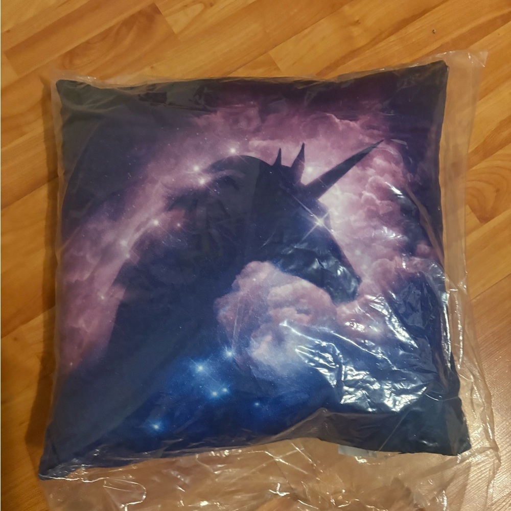 Unicorn Galaxy Pillow - Blue and Purple